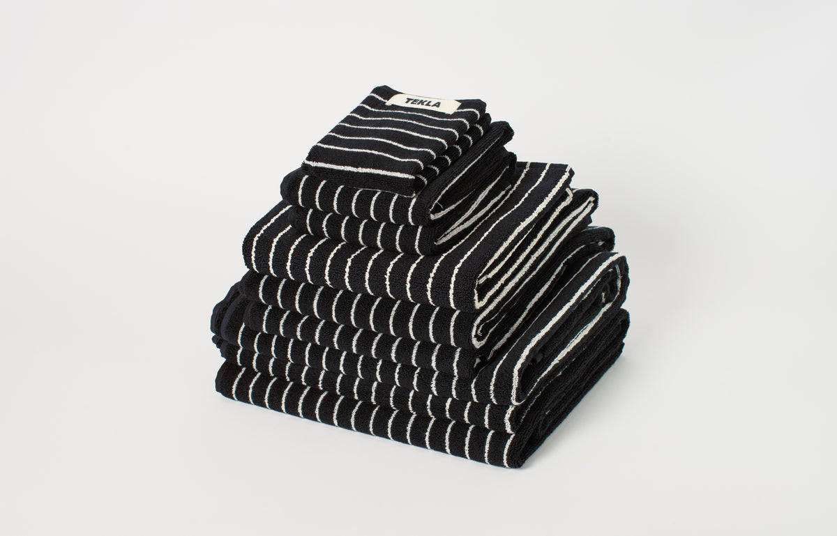 Black Stripes Guest Towel