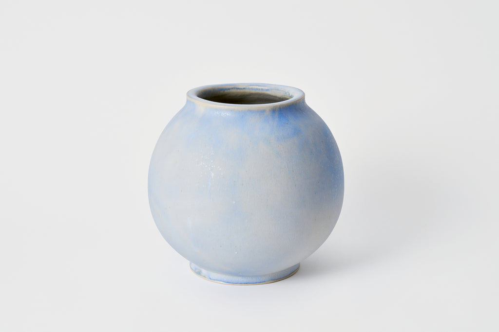 Light Blue Round Sparkle Vessel