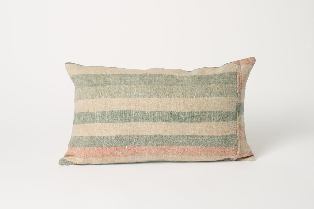 Vintage Grain Sack Pillow 12 x 20 M