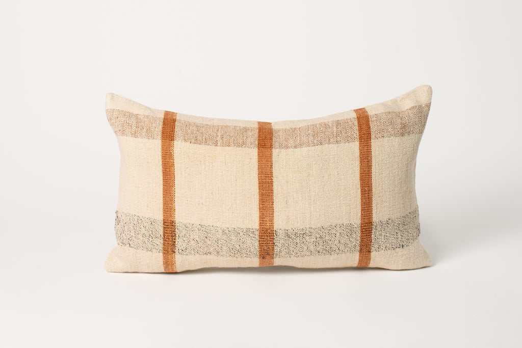 Vintage Grain Sack Pillow 12 x 20 K