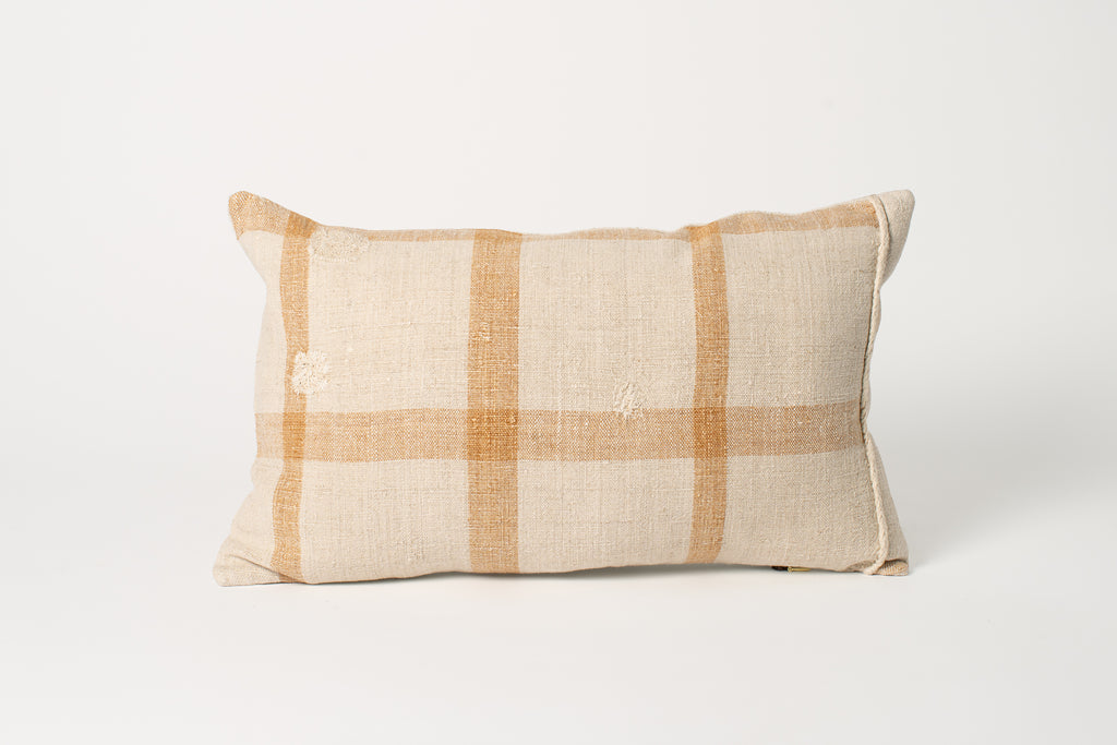 Vintage Grain Sack Pillow 12 x 20 G