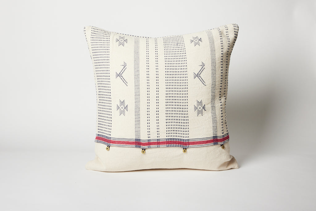 White with grey pattern 20" x 20" Pillow