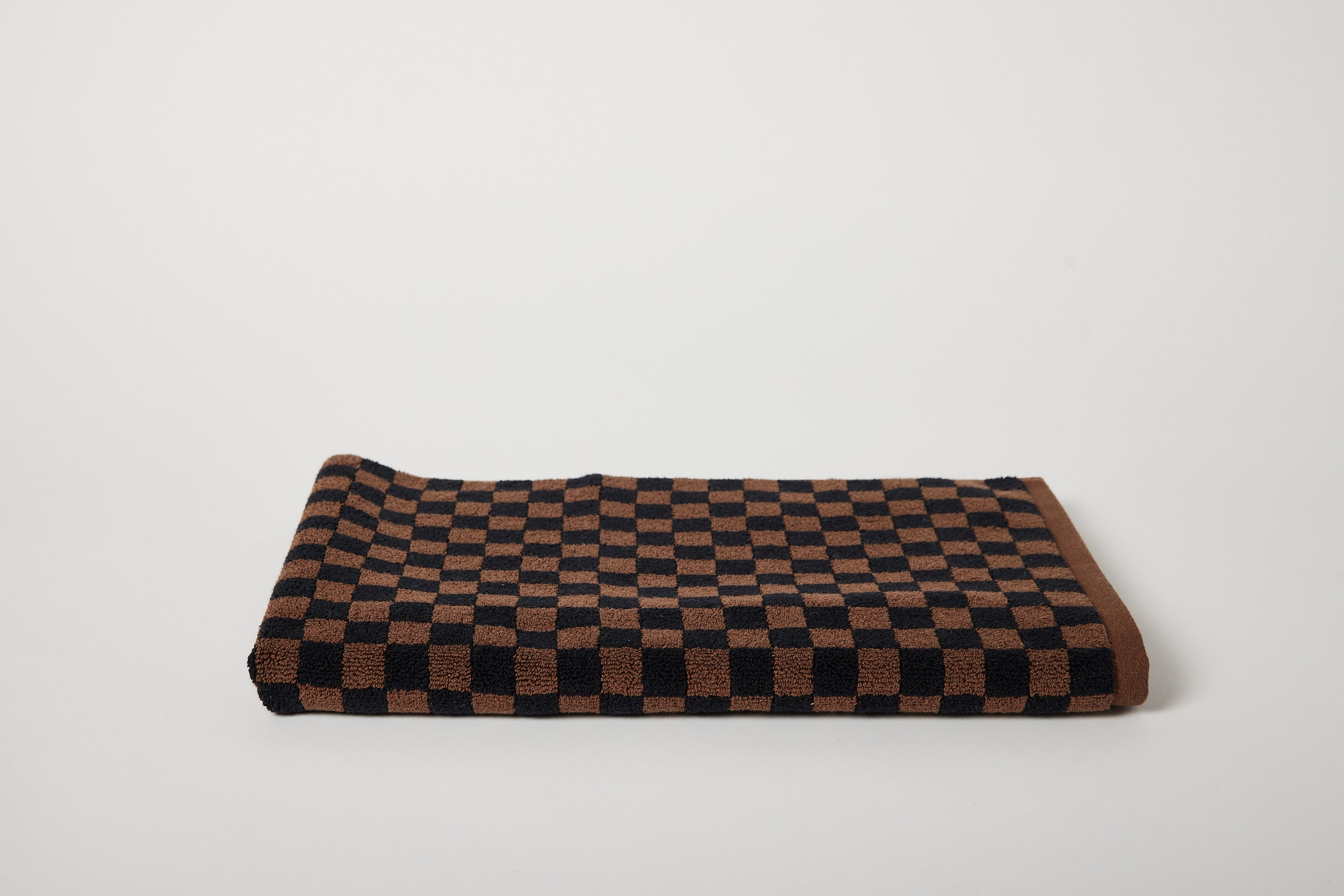 Organic Cotton Bath Mat in Tabac/Noir