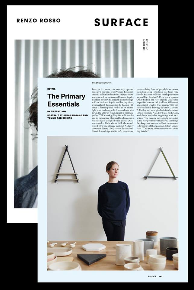 Surface Magazine: Retail, The Primary Essentials