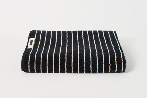 Black Stripes Bath Towel