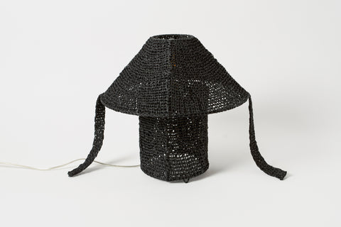 Black Crochet Lamp