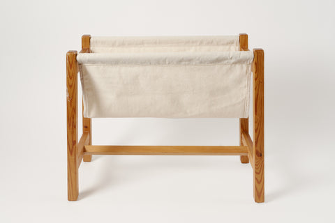 Scandinavian Pine and Canvas Magazine Rack