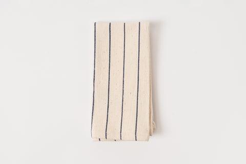 TPE 100% Cotton Natural w Navy Stripe Napkin