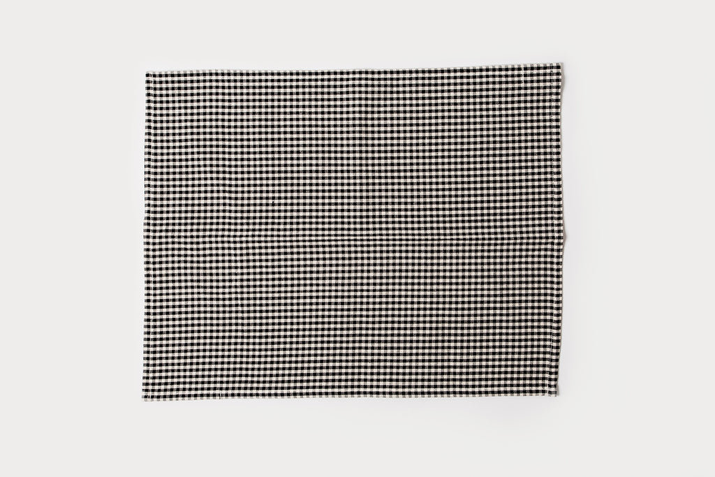 Gingham Black / Off White Placemat