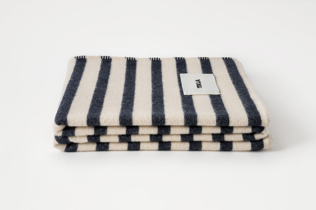 Magpie Stripes Lambswool Blanket