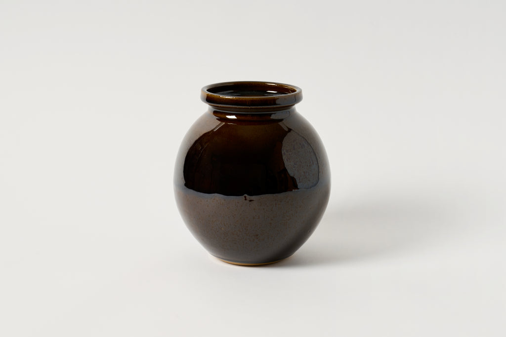 Medium Orb Vase in Amber