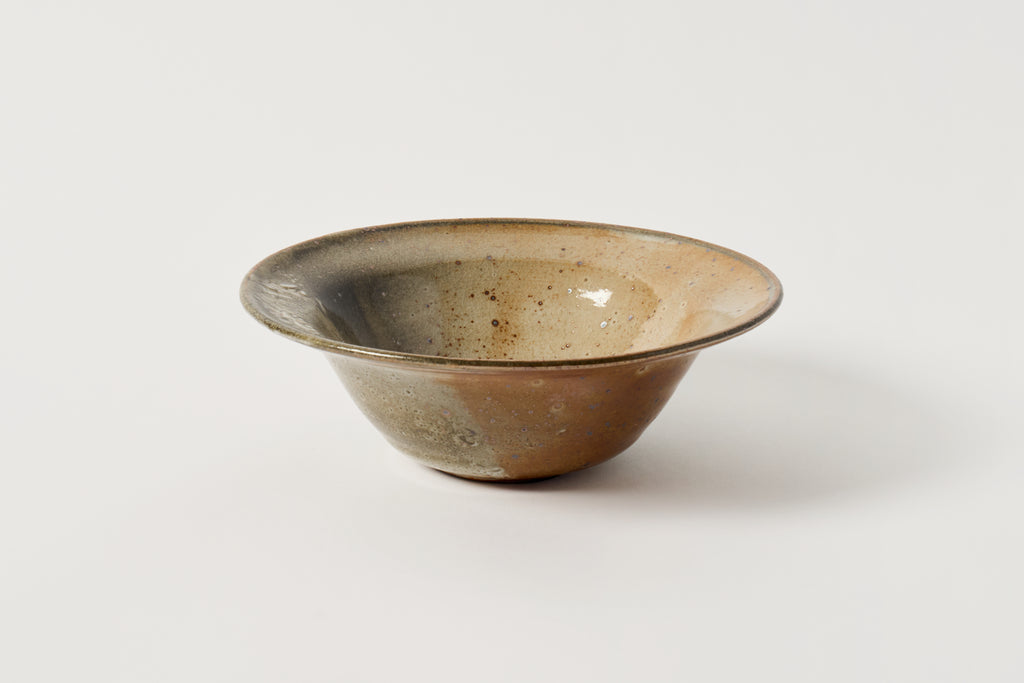Flared Bowl in Snow Grey Shino