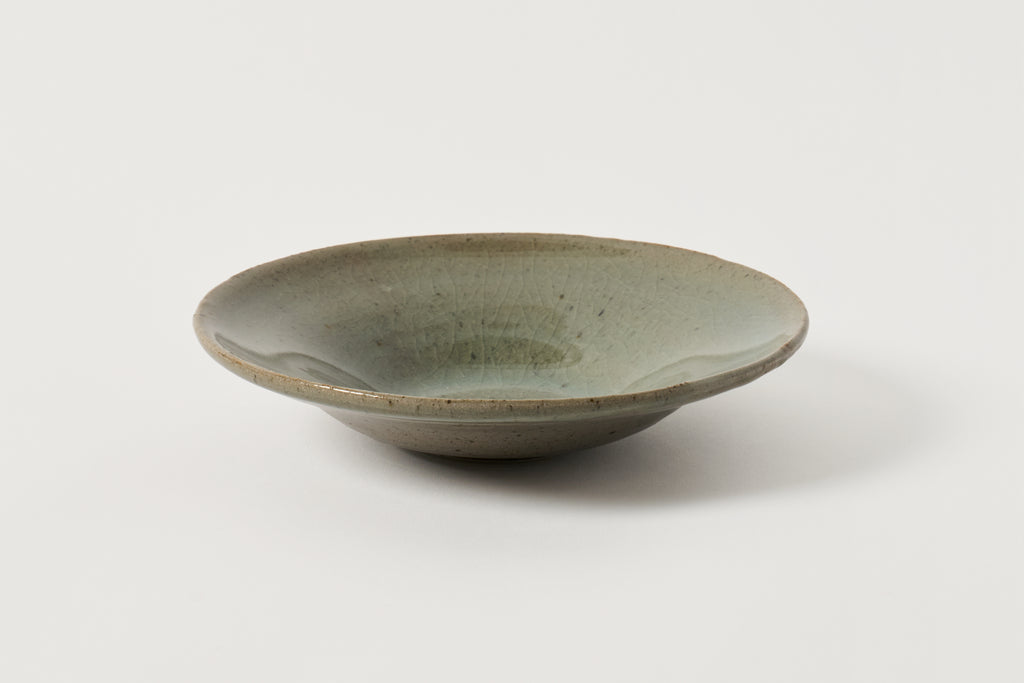 Small Flared Ceramic Plate in Celadon