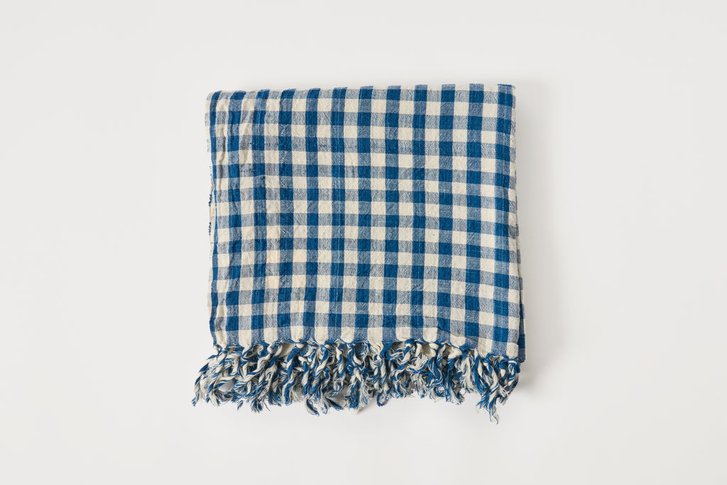Indigo Gingham Tablecloth