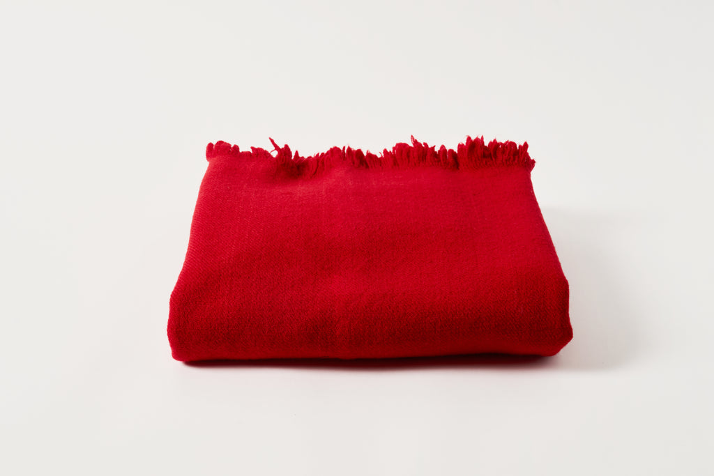 Red Wool Throw