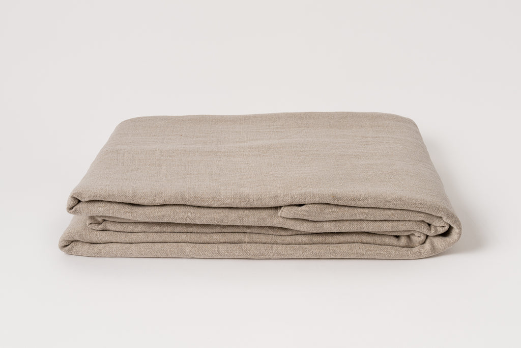 Linen Coverlet in Flax - King