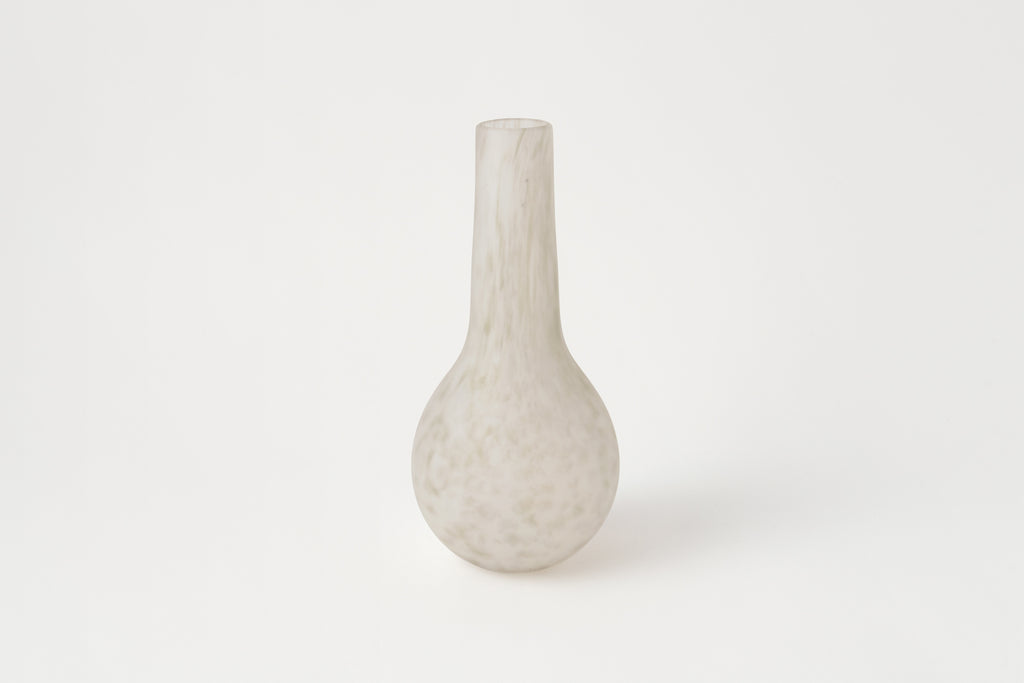 Frosted Glass Vase Textured, Large C.