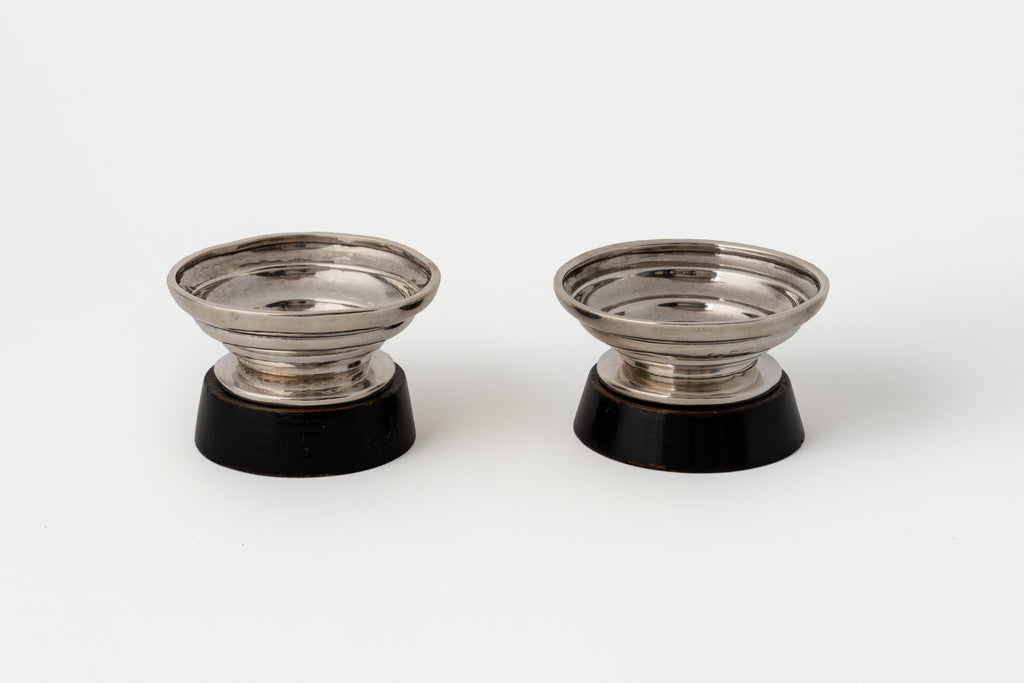 English Art Deco Sterling Silver Salt Cellars