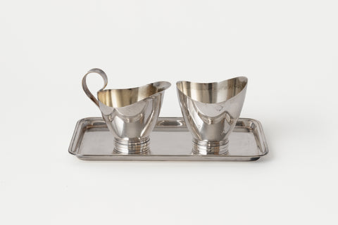 Vintage GAB Guldsmedsaktiebolaget Sweden Silver Creamer & Sugar Set