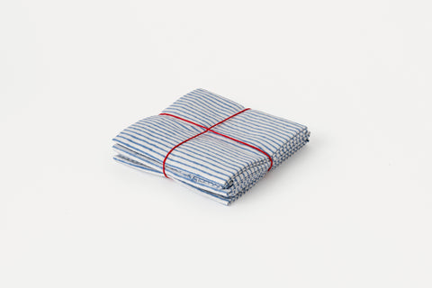 Stripe Bleuet Set of 4 Napkins