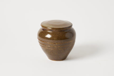 Brown Gourd Jar with Lid