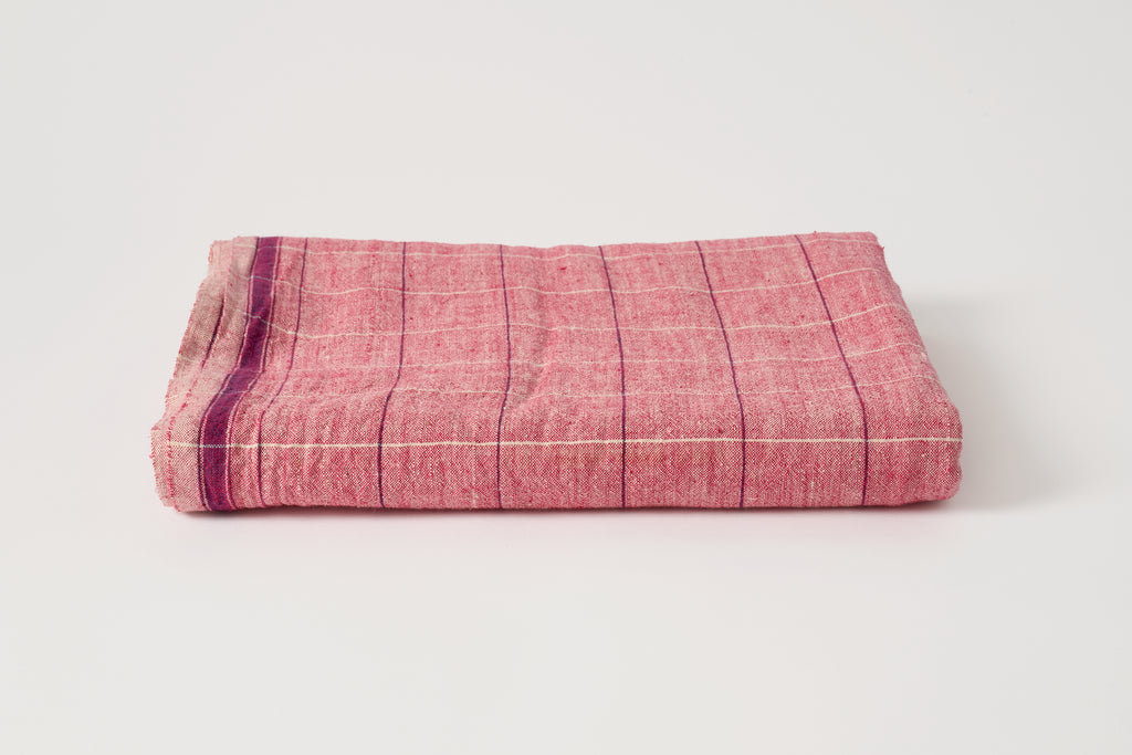 Pink Windowpane Tablecloth