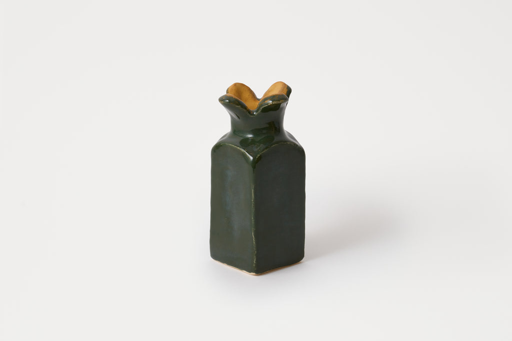 Mustard Green Vase