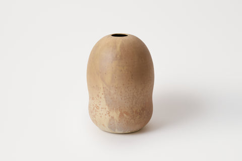 Toasted Satin Crystal Egg Vase