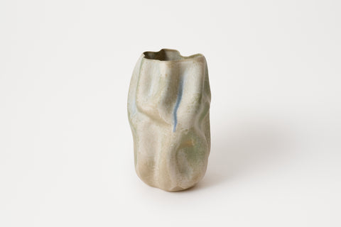 Green Ash Tall Wavy Vase