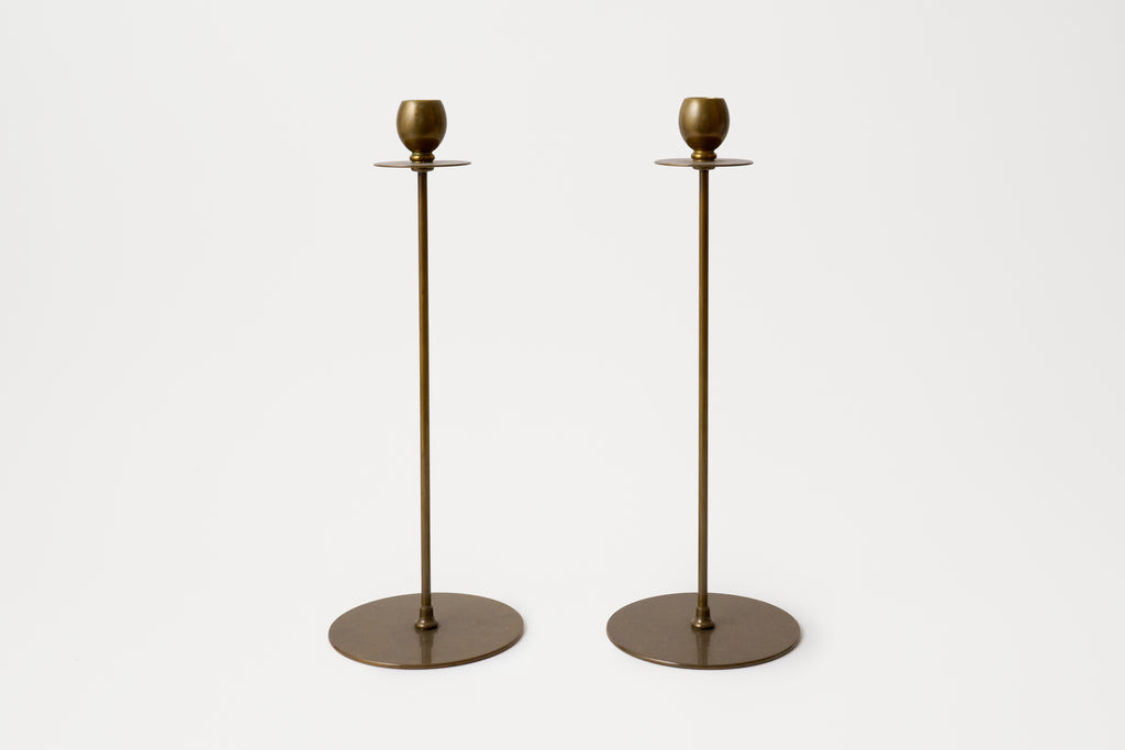 Vintage Brass Candlesticks A.