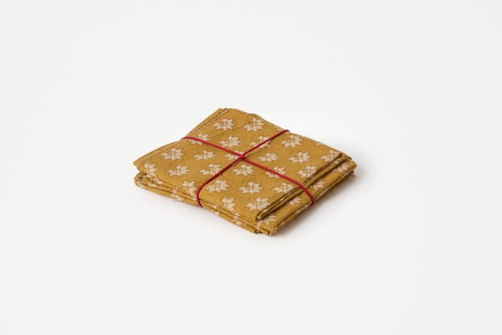 Plumbago Gold Set of 4 Napkins