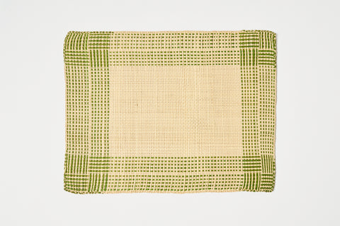 Placemat - Green Cross Hatching