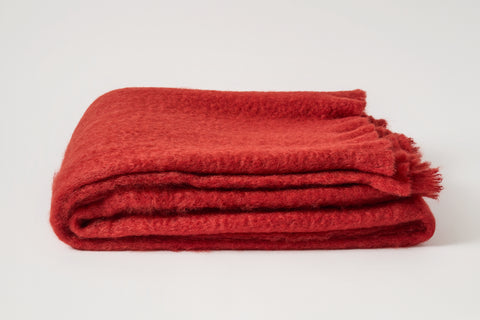 Mohair Lisos Throw - Red