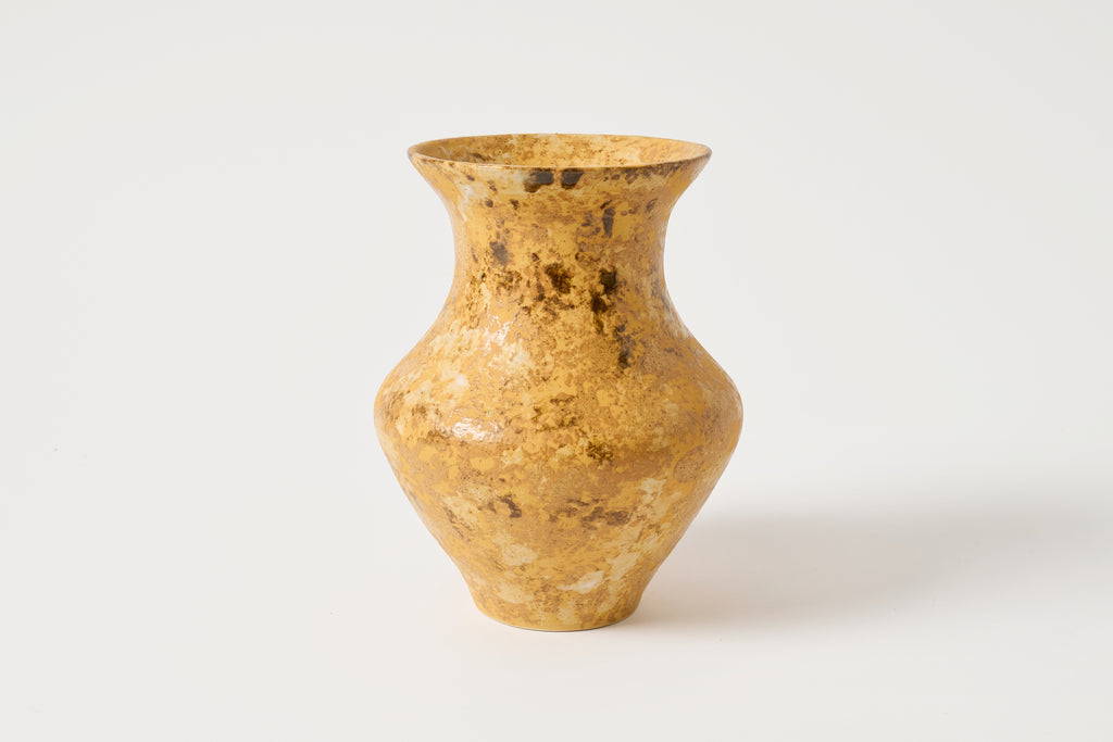 Gold on Yellow Vase