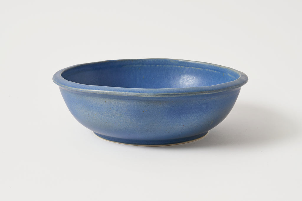 Medium Bowl Satin Blue with Rim