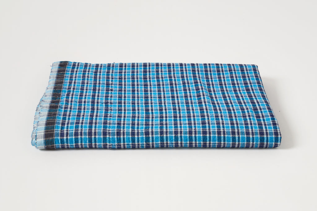 Tablecloth in Blue/Black Plaid A.