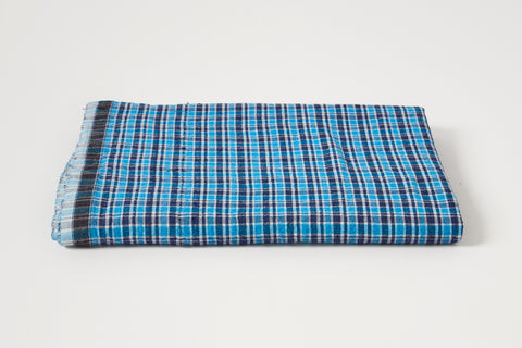 Tablecloth in Blue/Black Plaid A.