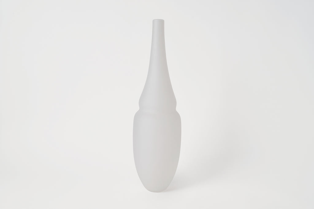 Frosted Glass Vase Solid, XL H.
