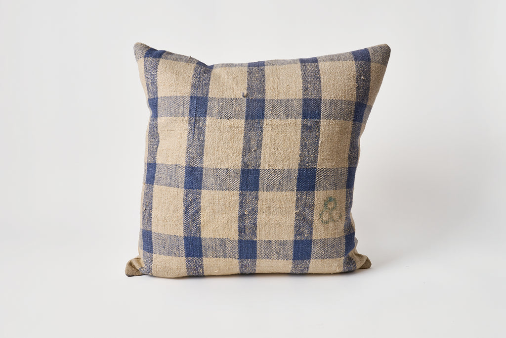 Vintage Grain Sack Pillow 20 x 20 G.