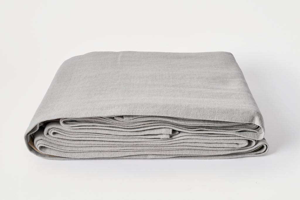 Linen Coverlet in Fog - King