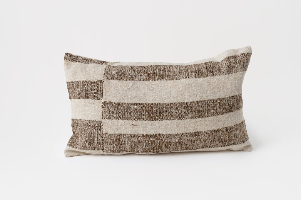 Vintage Grain Sack Pillow 12 x 20 N.