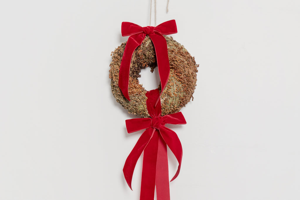 Sorghum Moss Wreath Medium