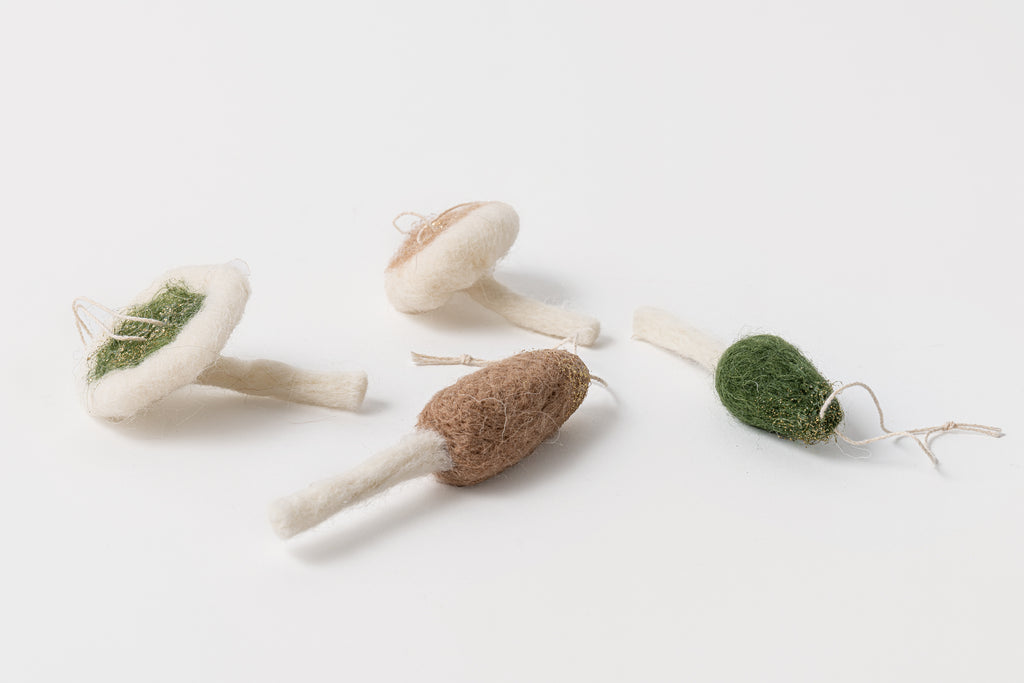 Felt Mushroom Ornament Set