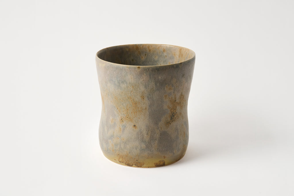 Grey Purple Hourglass Vase