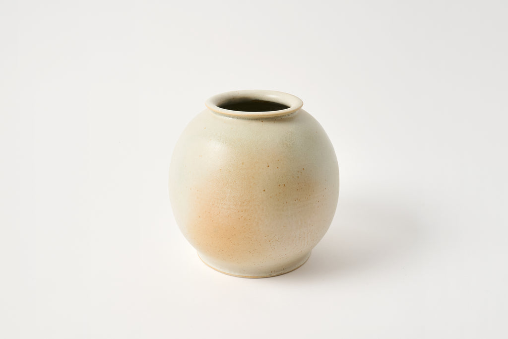 Toasted White Round Vase