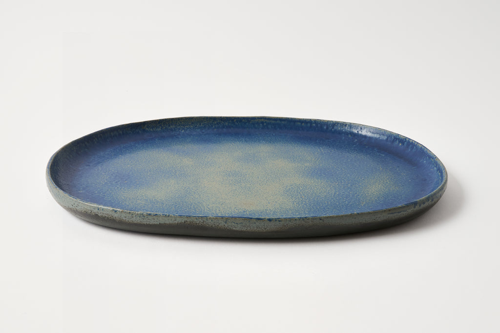 Blue Oval Serving Platter