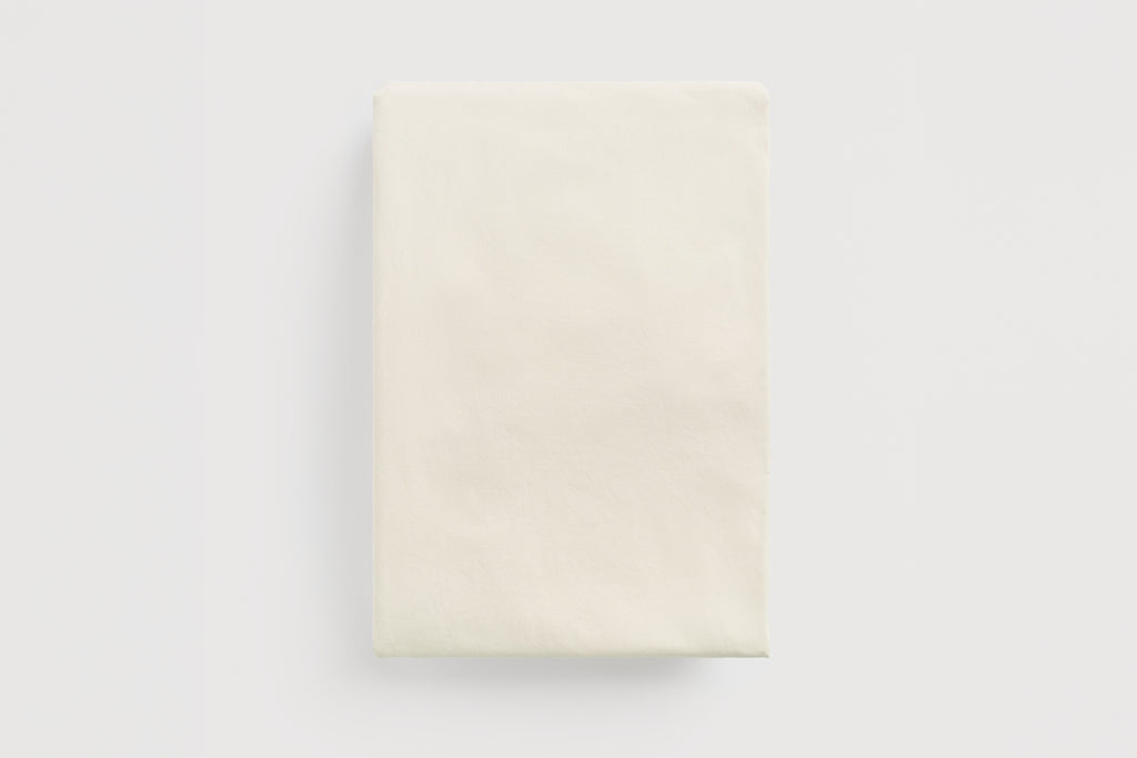 Percale Fitted Sheet - Winter White