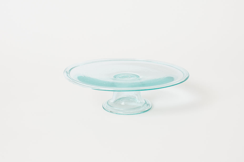 Recycled Glass Pedestal Plate
