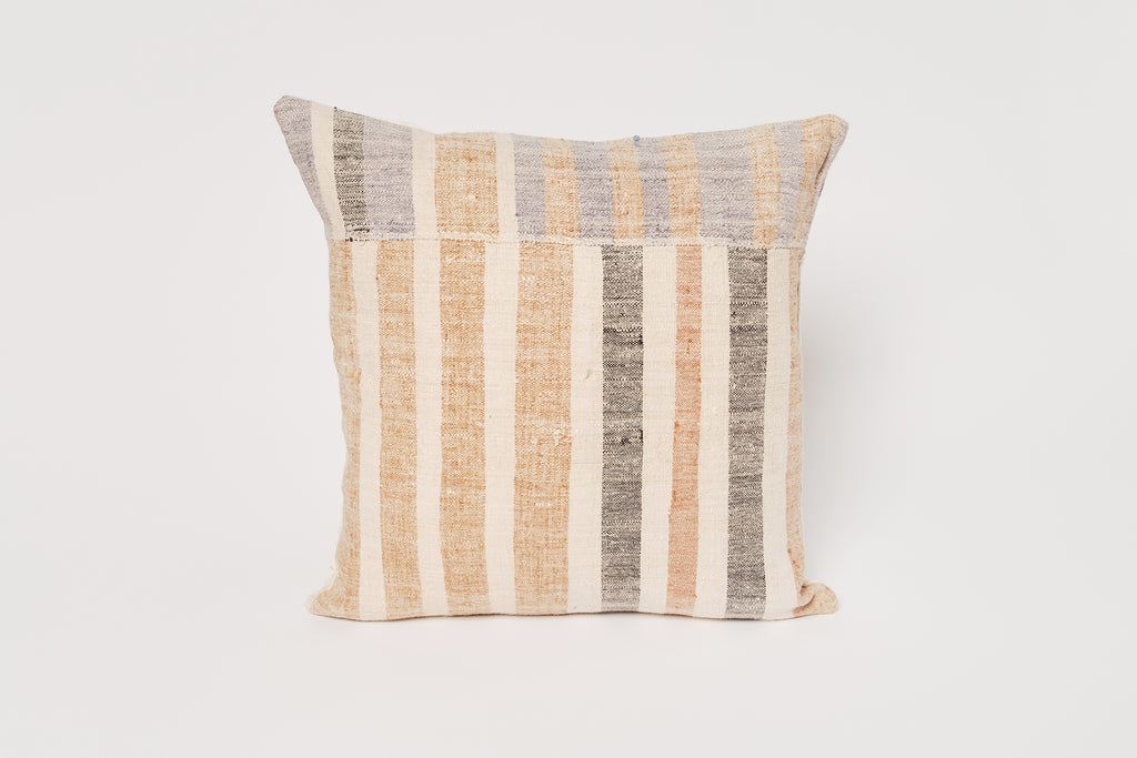 Vintage Grain Sack Pillow 18 x 18 A.