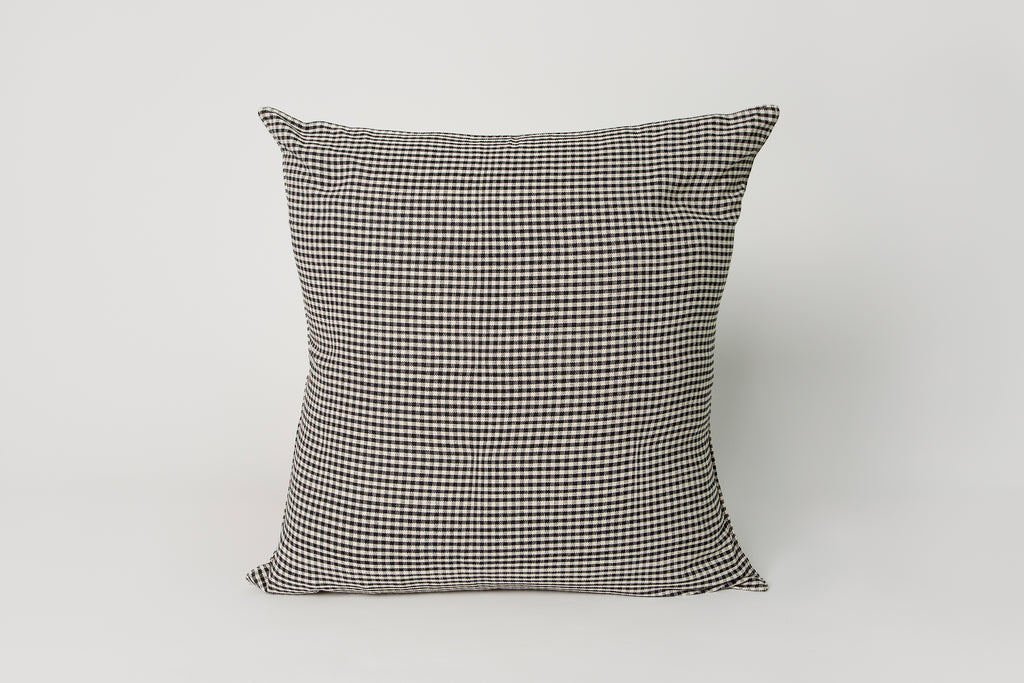 Gingham Black / Off White 20 x 20 Pillow